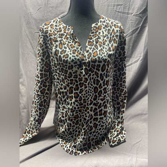 Talbots animal print lightweight blouse top sz s - Picture 1 of 8